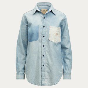 Polo Ralph Lauren Distressed Denim Patchwork Shirt